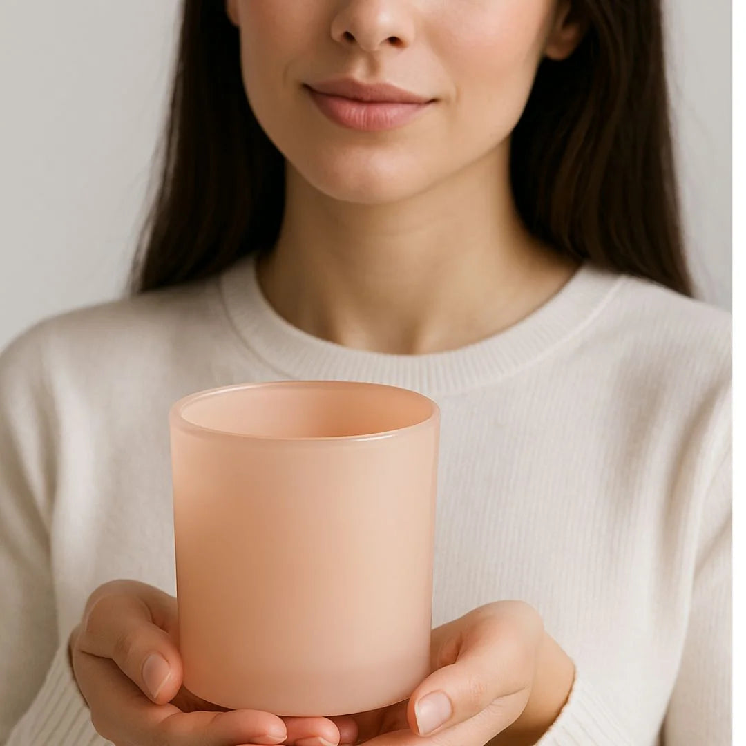 havenhush Tender Candle Vessel Nude Pink