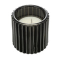 havenhush Black Glass Candle Holder with Clear Base