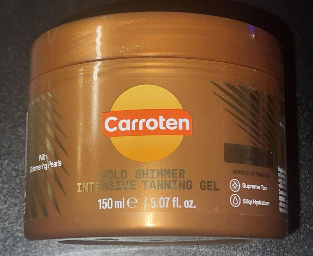 Carroten Gold Shimmer Intensive Tanning Gel SPF0 5.07 fl oz Made in Greece