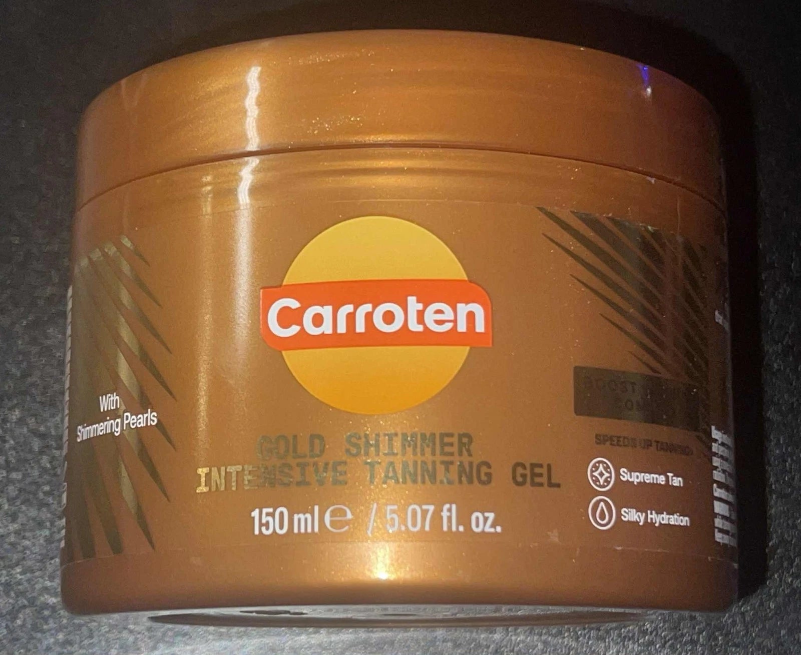 Carroten Gold Shimmer Intensive Tanning Gel SPF0 5.07 fl oz Made in Greece