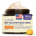 Beef Tallow Face Cream 4 oz Grass-Fed Aloe Vera & Hyaluronic Acid Deep Moisture