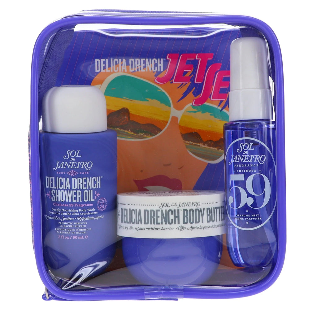 Sol de Janeiro Delícia Drench Jet Set Travel Body Care Gift Set New Sealed