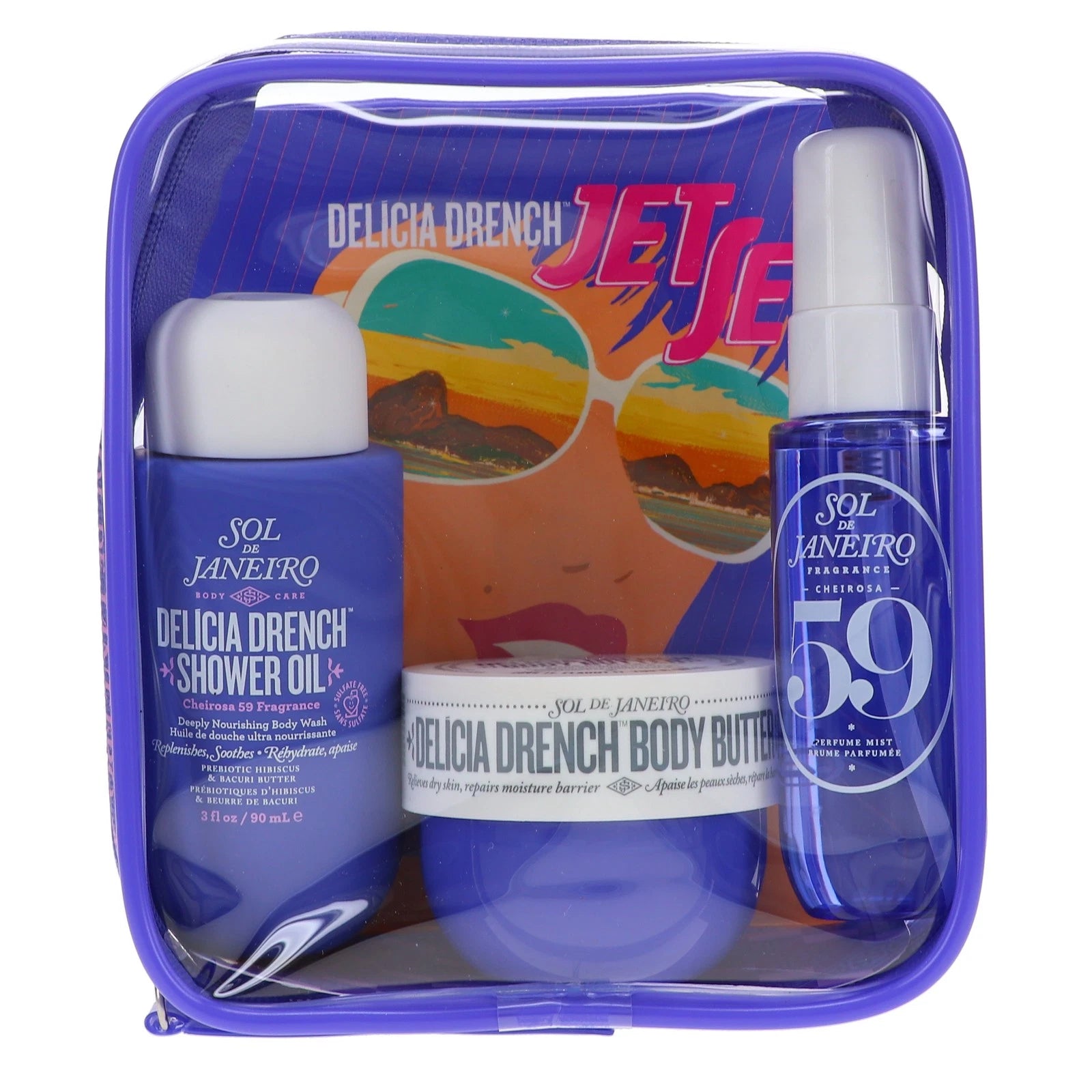 Sol de Janeiro Delícia Drench Jet Set Travel Body Care Gift Set New Sealed