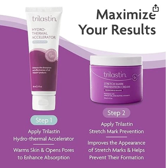 TriLASTIN Maternity Stretch Mark Prevention & Healing Cream 4 oz New Sealed