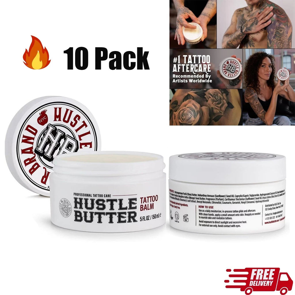 Hustle Butter Tattoo Aftercare Balm 5 oz Heals & Protects New Tattoos EXP 02/2027