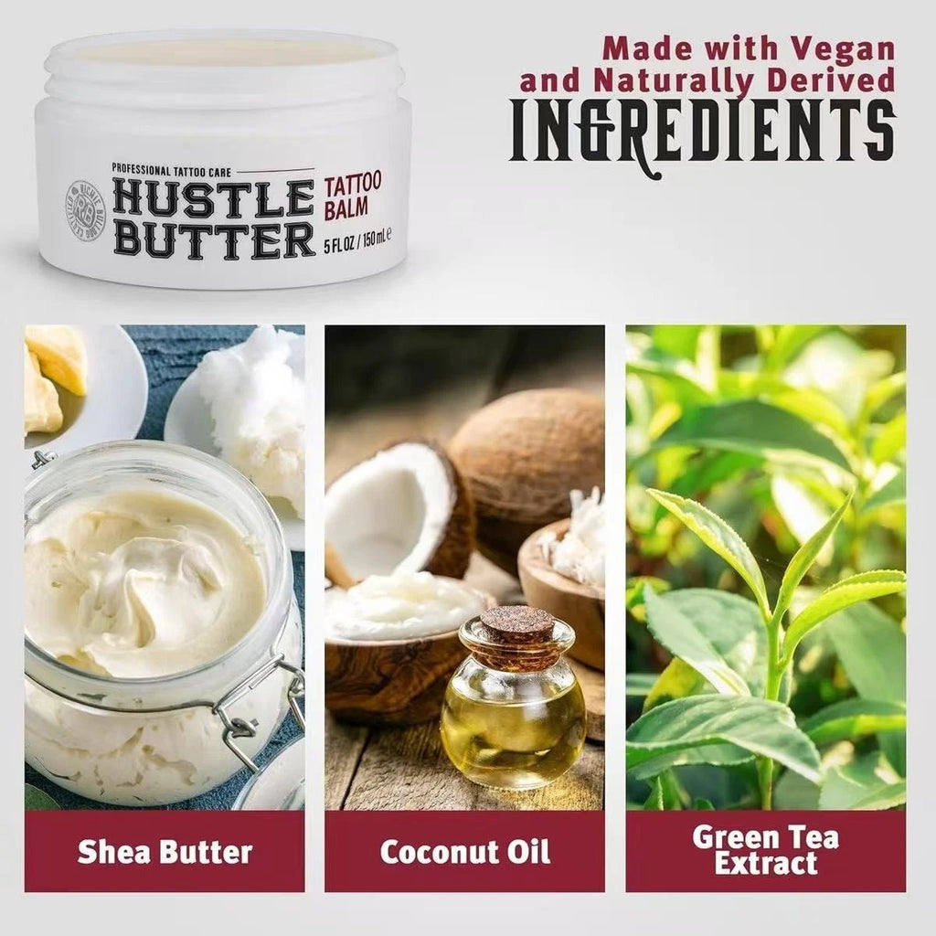 Hustle Butter Tattoo Aftercare Balm 5 oz Heals & Protects New Tattoos EXP 02/2027