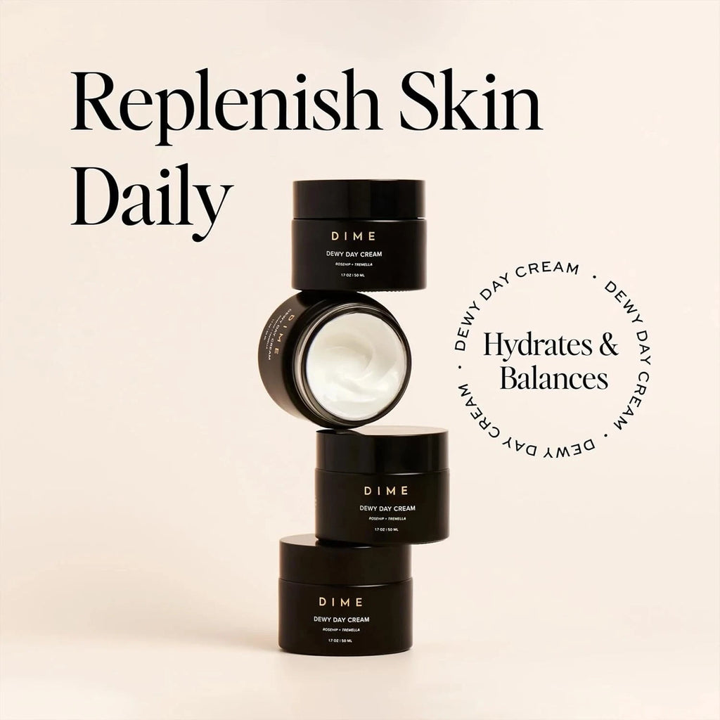 DIME Beauty Dewy Day Cream Morning Face Moisturizer Rosehip Oil 1.7 oz