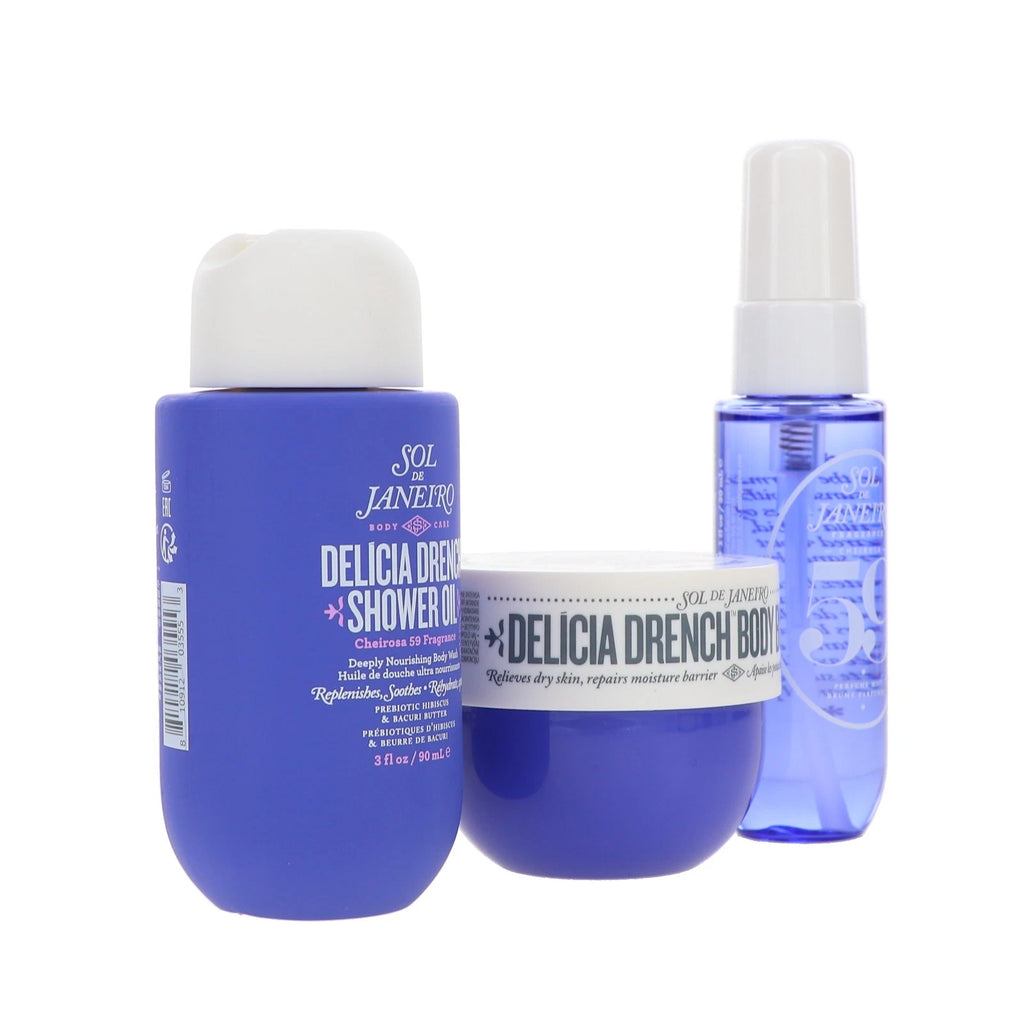 Sol de Janeiro Delícia Drench Jet Set Travel Body Care Gift Set New Sealed