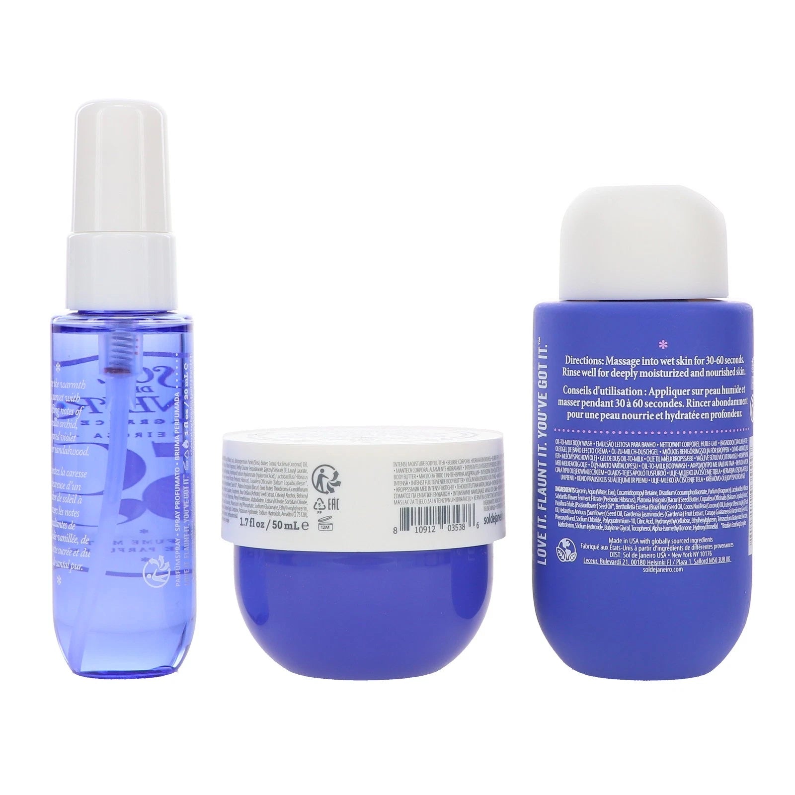 Sol de Janeiro Delícia Drench Jet Set Travel Body Care Gift Set New Sealed