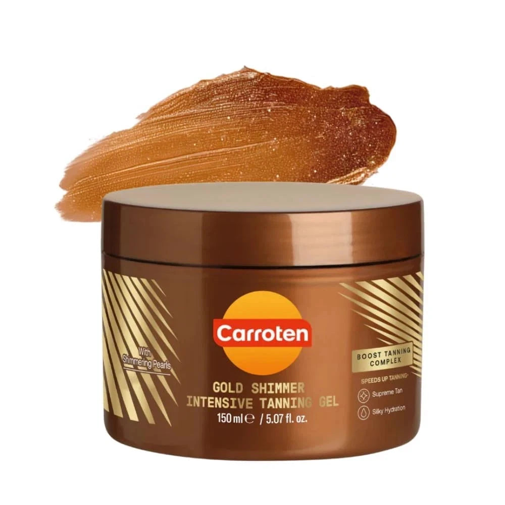 Carroten Gold Shimmer Intensive Tanning Gel SPF0 5.07 fl oz Made in Greece